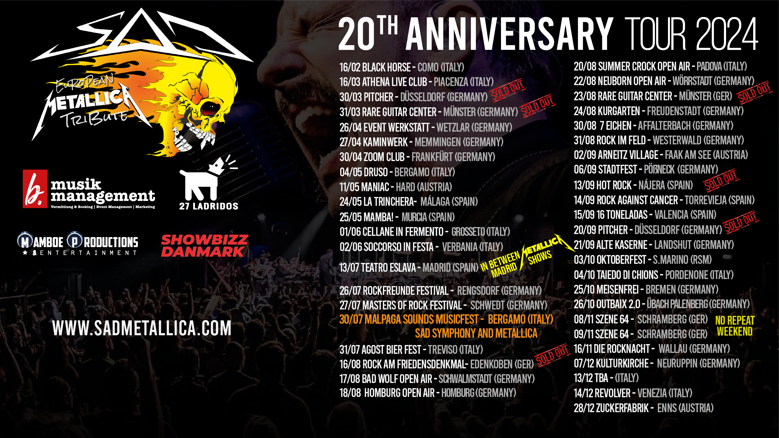 SAD 20th ANNIVERSARY TOUR upd oct